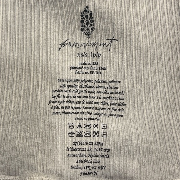 Free People Movement Good Karma Ice Grey Leggings XS/S NEW - Picture 11 of 15